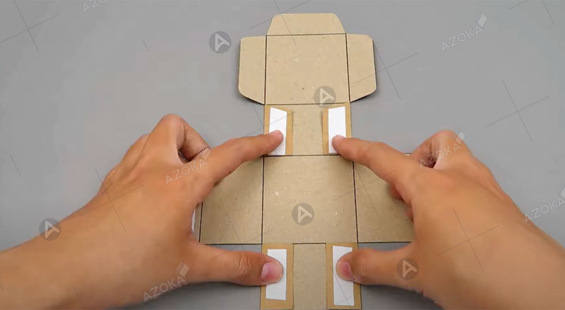 Cách làm hộp giấy hình vuông có nắp bước 6