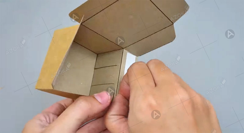 Cách làm hộp giấy hình vuông có nắp bước 7