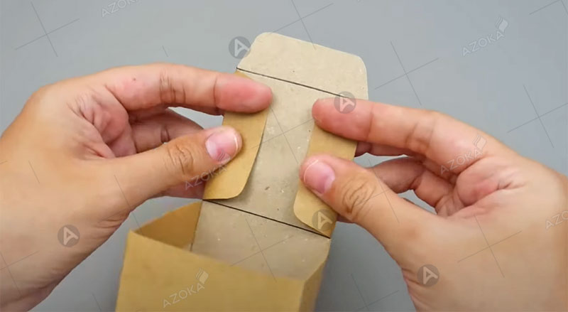 Cách làm hộp giấy hình vuông có nắp bước 8