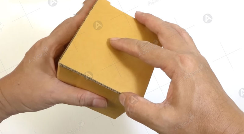 Cách làm hộp bút đựng bằng bìa carton đơn giản bước 4