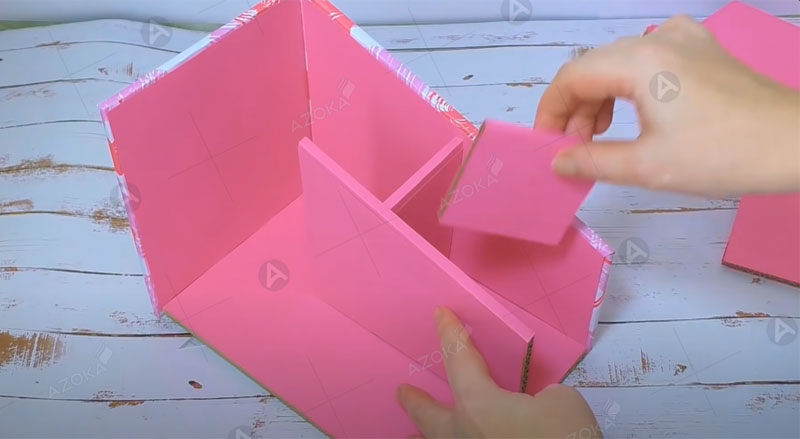 Làm hộp đựng bút bằng bìa carton có nhiều ngăn bước 6