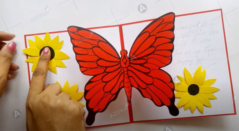 Cách làm thiệp mừng ngày của mẹ hình con bướm 3D bước 7