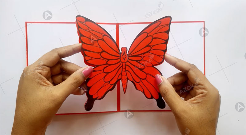 Cách làm thiệp mừng ngày của mẹ hình con bướm 3D bước 5.1