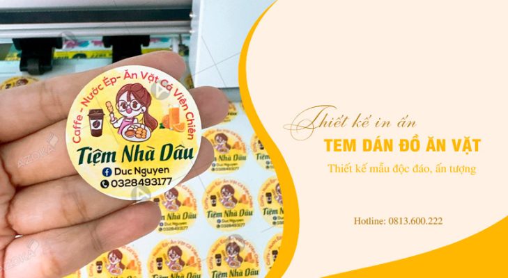 Xưởng in tem nhãn đồ ăn vặt giá rẻ theo yêu cầu tại Hà Nội