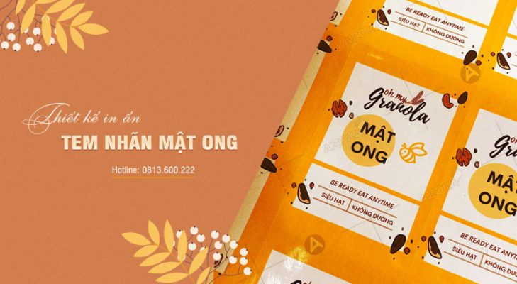 Xưởng thiết kế in ấn tem nhãn mật ong giá rẻ theo yêu cầu tại Hà Nội
