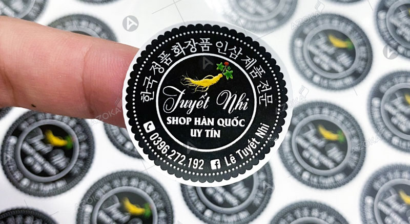 Mẫu tem nhãn mỹ phẩm Hàn Quốc