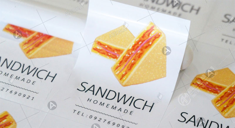 Mẫu tem nhãn dán thực phẩm bánh sandwich