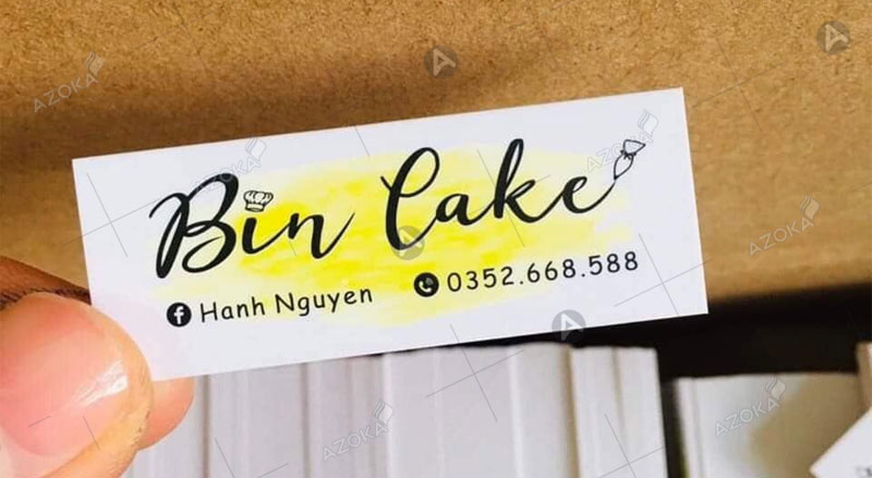 Mẫu tem nhãn tiệm bánh kem Bin Cake