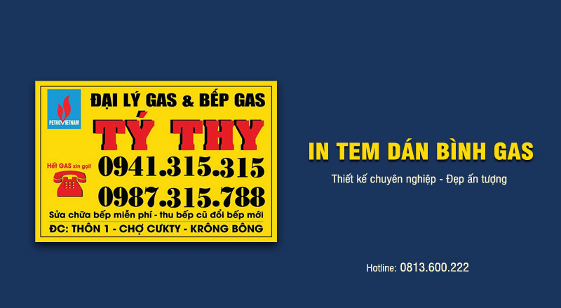 Thiết kế in tem dán bình gas giá rẻ theo yêu cầu tại Hà Nội