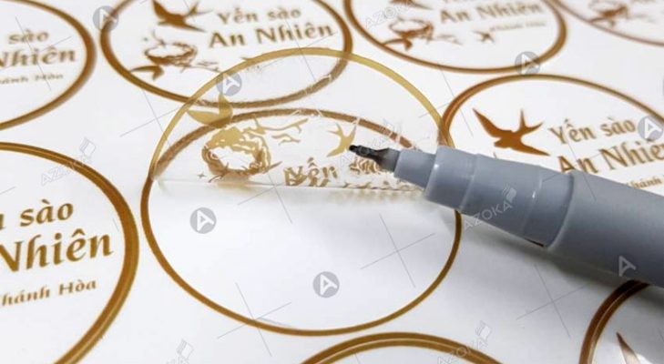 In tem nhãn decal ép kim cao cấp, sang trọng theo yêu cầu