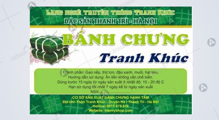 In tem dán bánh chưng, bánh tét theo yêu cầu tại Hà Nội
