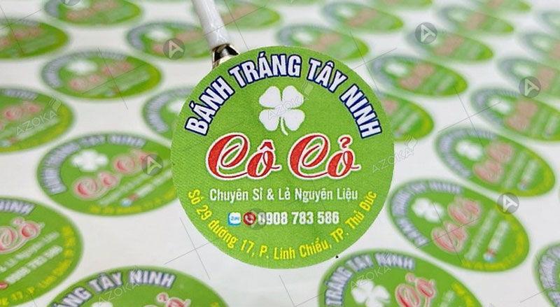 Mẫu tem nhãn dán bánh tráng Tây Ninh
