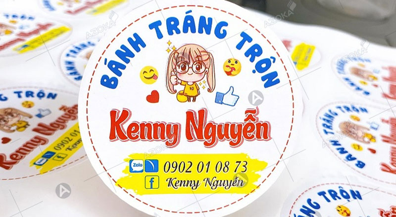 Mẫu tem nhãn dán bánh tráng Kenny Nguyễn