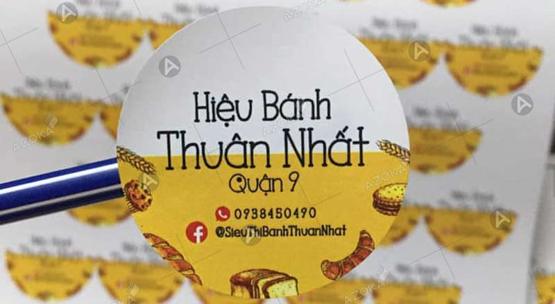 Mẫu tem nhãn dán bánh mì hiệu bánh Thuận Nhất