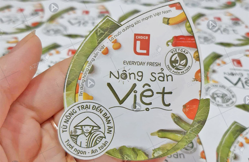 Mẫu tem nhãn rau củ quả nông sản Việt