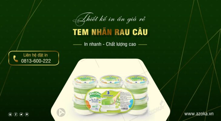 Thiết kế in tem nhãn rau câu giá rẻ theo yêu cầu tại Hà Nội