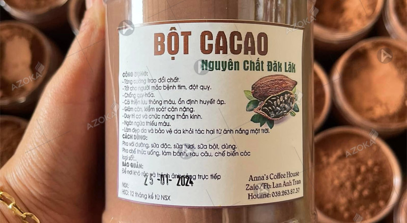  Mẫu tem nhãn dán bột cacao chất lượng tốt