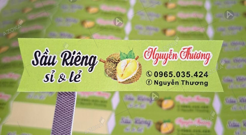 Mẫu tem nhãn dán sầu riêng Nguyễn Thương