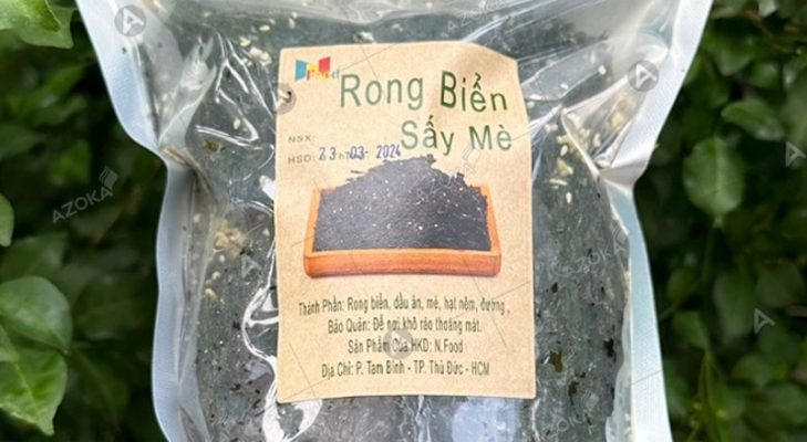 In tem nhãn rong biển sấy giá rẻ tại Hà Nội, thiết kế 2026