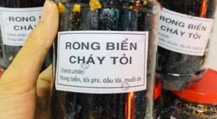In tem nhãn rong biển sấy giá rẻ tại Hà Nội, thiết kế 2025