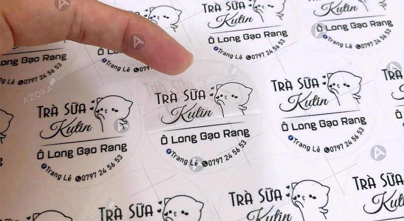 Mẫu sticker dán chống nước