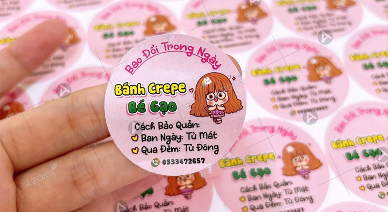 Mẫu sticker dán chống nước