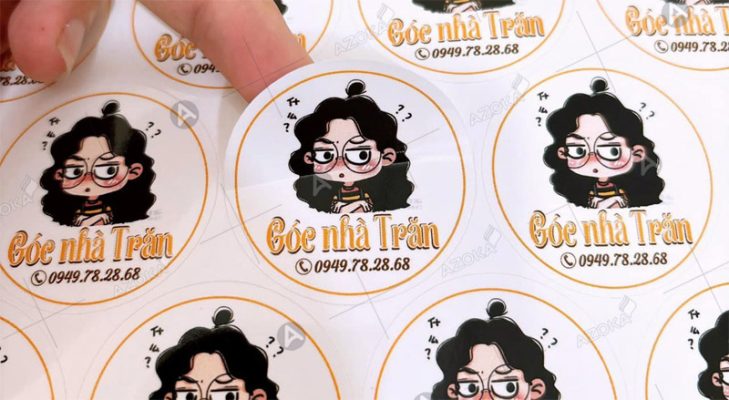 In sticker hình tròn theo yêu cầu, nhận in số lượng ít 2026
