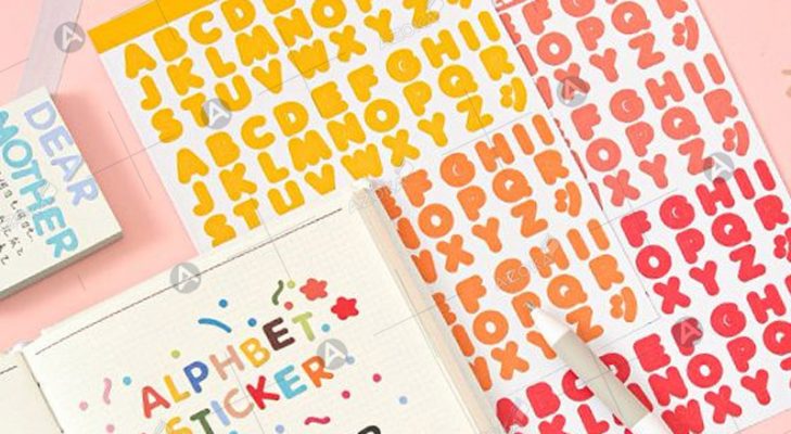 Bộ mẫu sticker chữ cái đẹp, đa dạng dành cho mọi lứa tuổi