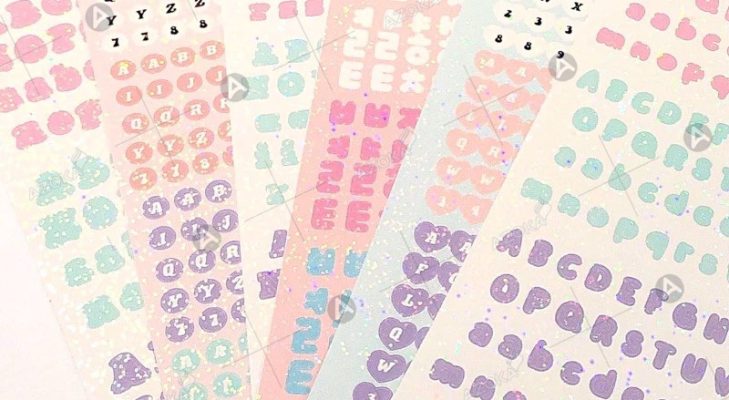 Bộ mẫu sticker chữ cái đẹp, đa dạng dành cho mọi lứa tuổi