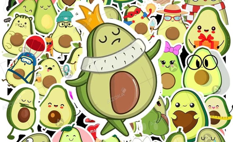 Biến hóa không gian với mẫu sticker quả bơ dễ thương