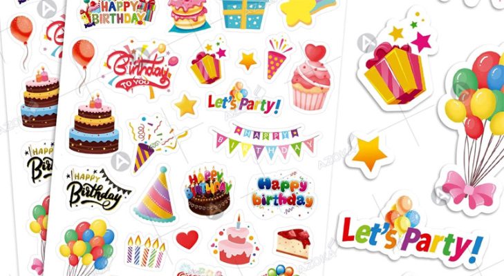 Top 20+ mẫu sticker sinh nhật sáng tạo, độc đáo cho tiệc