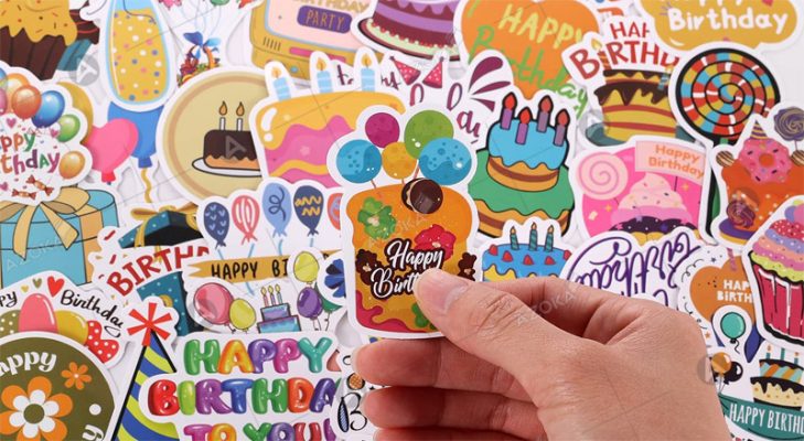 Top 20+ mẫu sticker sinh nhật sáng tạo, độc đáo cho tiệc