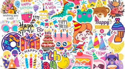 Top 20+ mẫu sticker sinh nhật sáng tạo, độc đáo cho tiệc