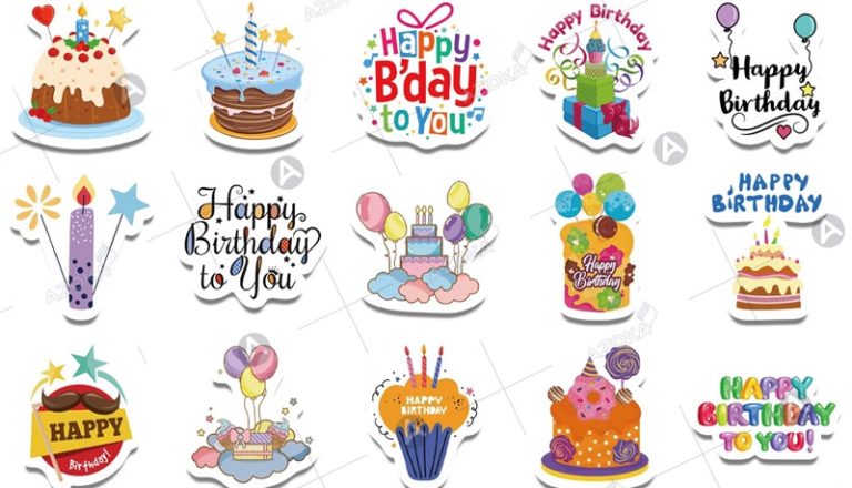 Top 20+ mẫu sticker sinh nhật sáng tạo, độc đáo cho tiệc