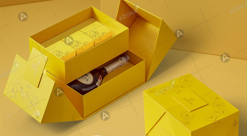Mẫu hộp bánh trung thu 2 tầng