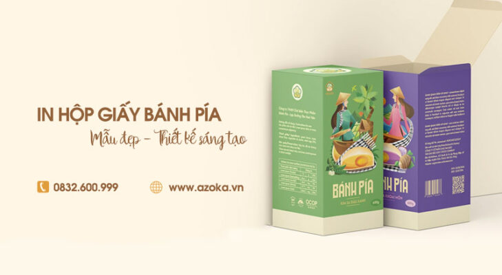 Xưởng in hộp giấy đựng bánh pía theo yêu cầu, giá cực rẻ