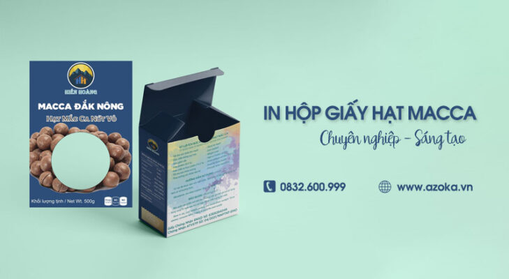 Xưởng in hộp giấy đựng hạt macca theo yêu cầu tại Hà Nội
