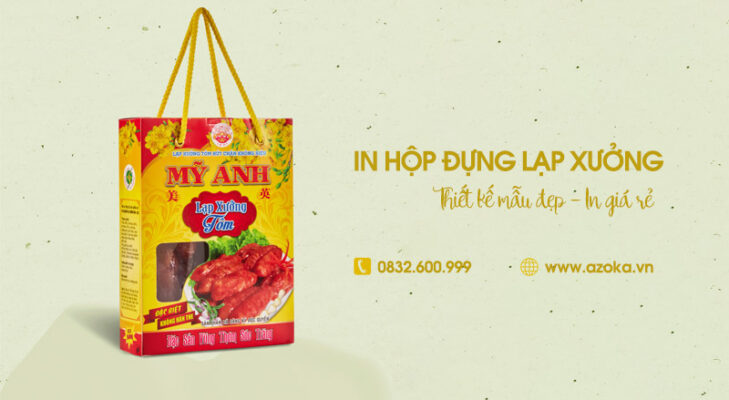 Xưởng in hộp giấy đựng lạp xưởng giá rẻ theo yêu cầu