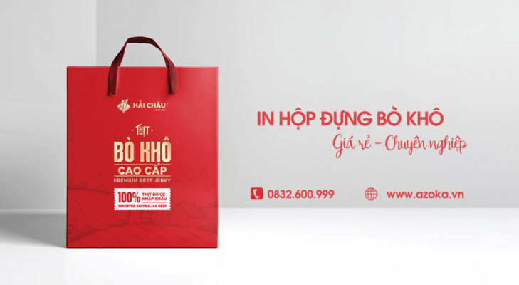 Xưởng in hộp giấy đựng bò khô theo yêu cầu tại Hà Nội