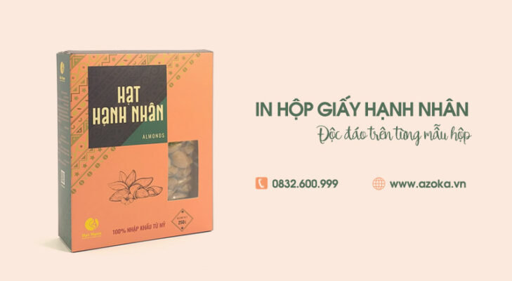 Xưởng in hộp giấy đựng hạnh nhân theo yêu cầu tại Hà Nội