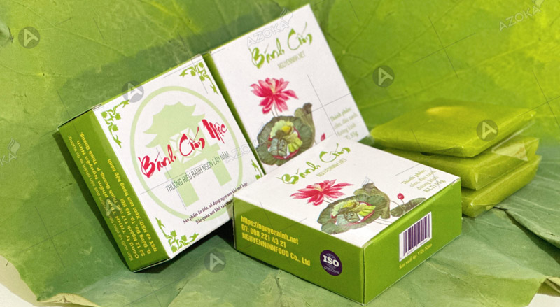 Mẫu hộp giấy nắp gài đựng bánh cốm