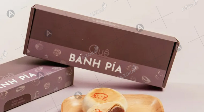 Mẫu hộp giấy nắp gài đựng bánh pía