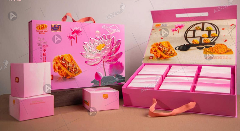 Hộp nắp lật nam châm đựng bánh pía