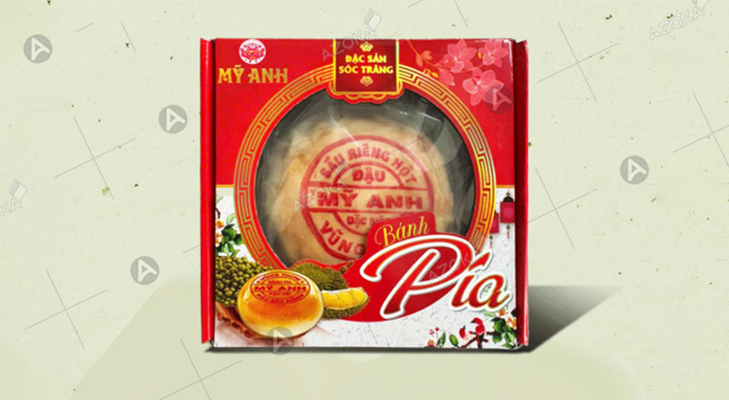 Hộp có cửa sổ đựng bánh pía