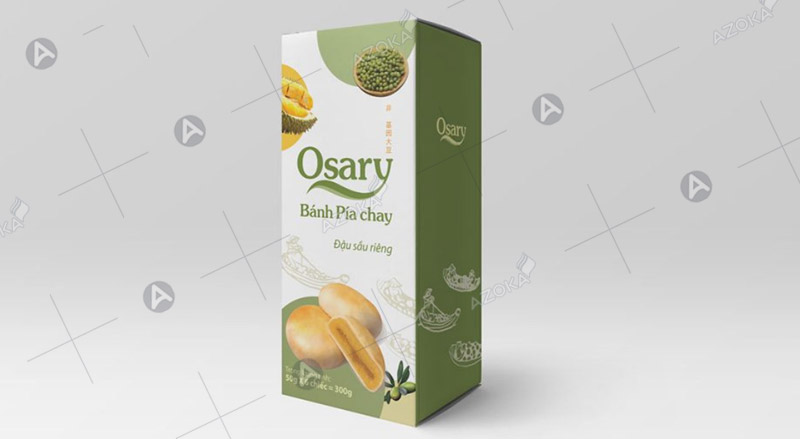 Mẫu hộp giấy nắp gài đựng bánh pía