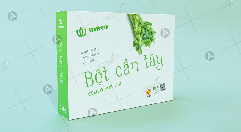 Mẫu hộp giấy đựng bột cần tây