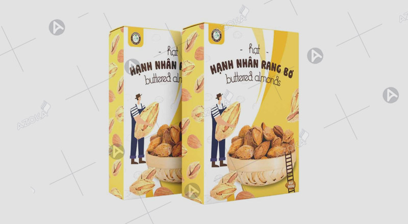 Hộp nắp gài đựng hạnh nhân
