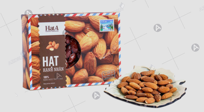 Hộp giấy có cửa sổ đựng hạnh nhân