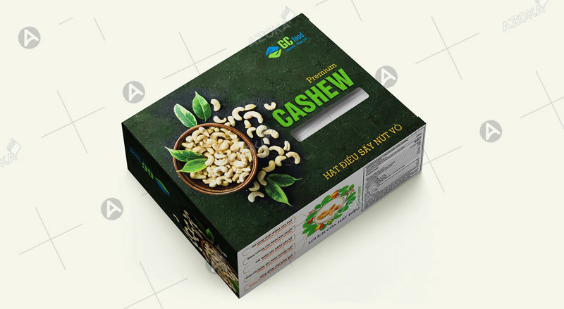 Hộp nắp gài đựng hạt điều