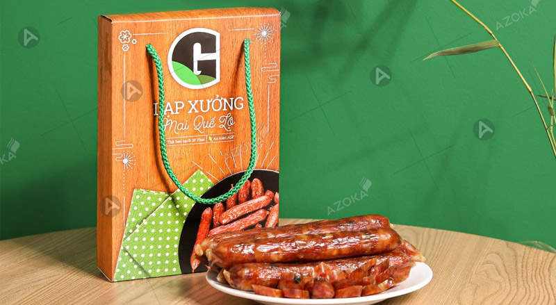 Mẫu hộp giấy đựng lạp xưởng